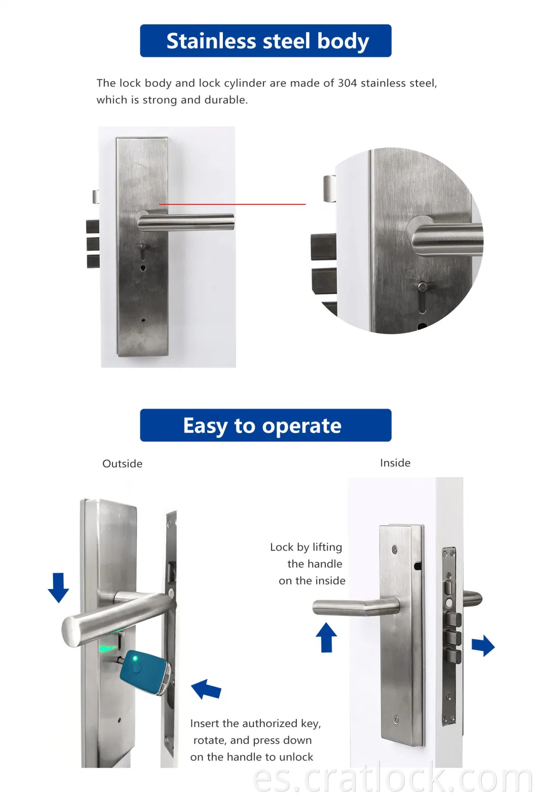 Autorización flexible Control remoto Monitoreo en tiempo real Lock de puerta inteligente multifunción